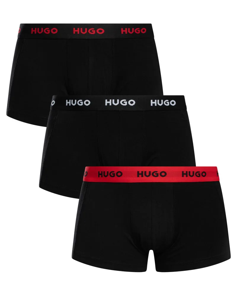 HUGO BOSS 3 Packungsstämme, Schwarz Schwarz