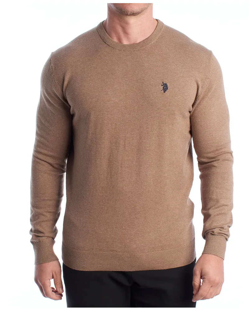 U.S. Polo Assn.  Herren-Strickpullover mit Rundhalsausschnitt US42173048 Beige