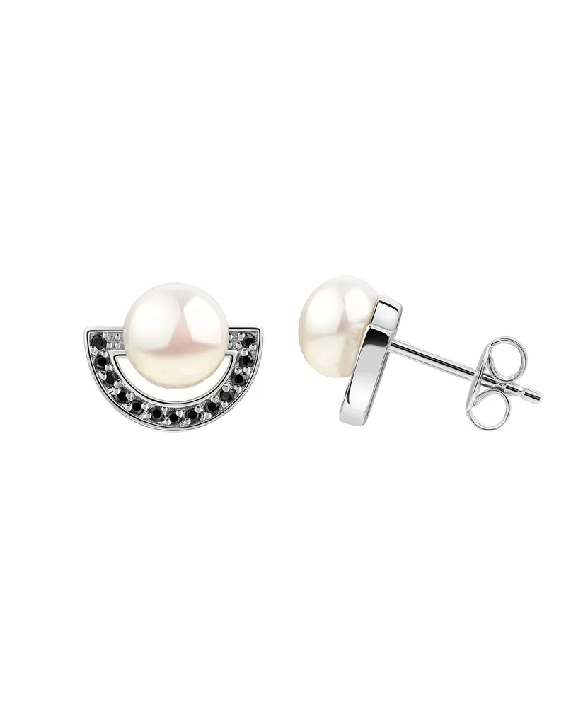 ZEEme Ohrstecker 925/- Sterling Silber mit Süßwasserperle - Silber Silber