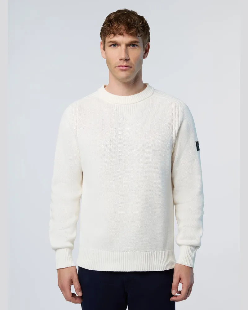 North Sails Crew-neck sweater With ribbing Weiß