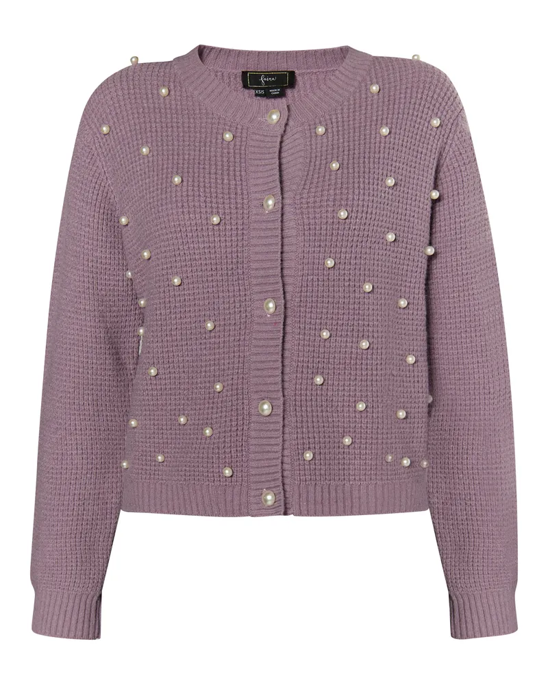 FAINA Strickjacke Damen Mauve Altrosa