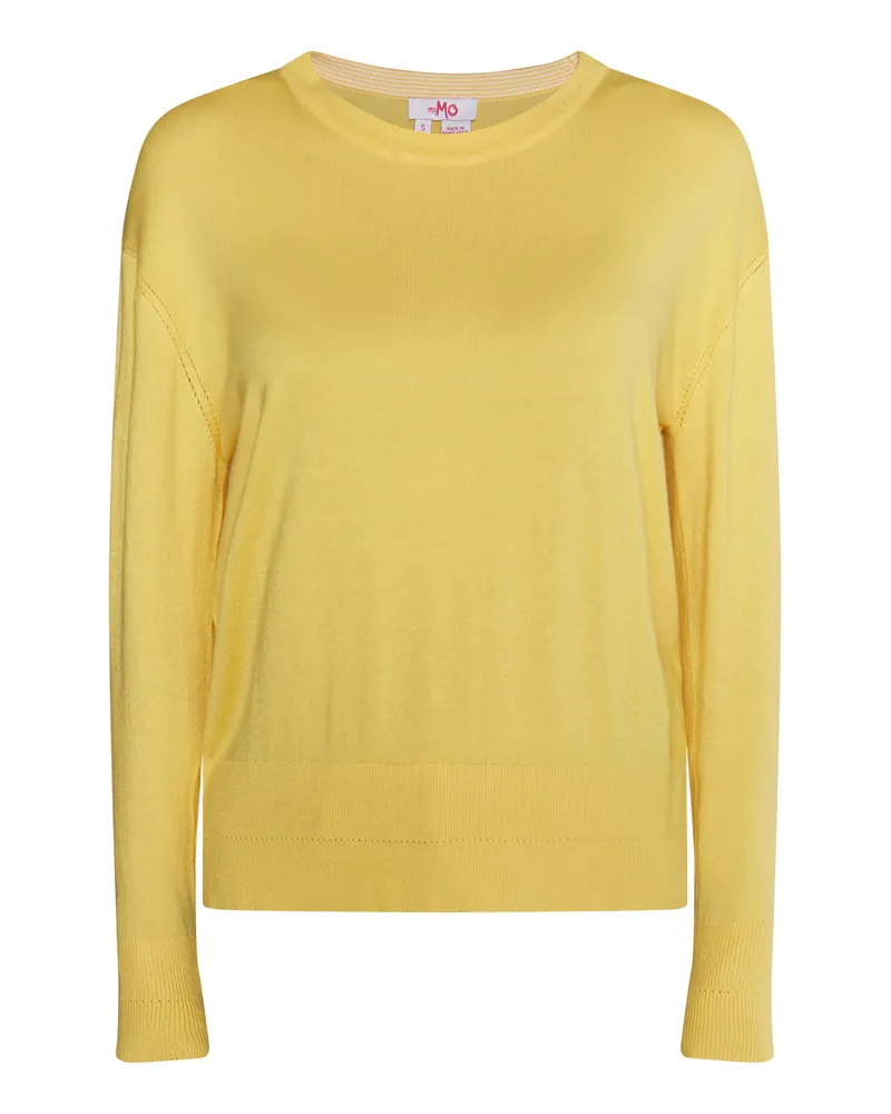 My Mo Strickpullover Damen Höllengelb Gelb