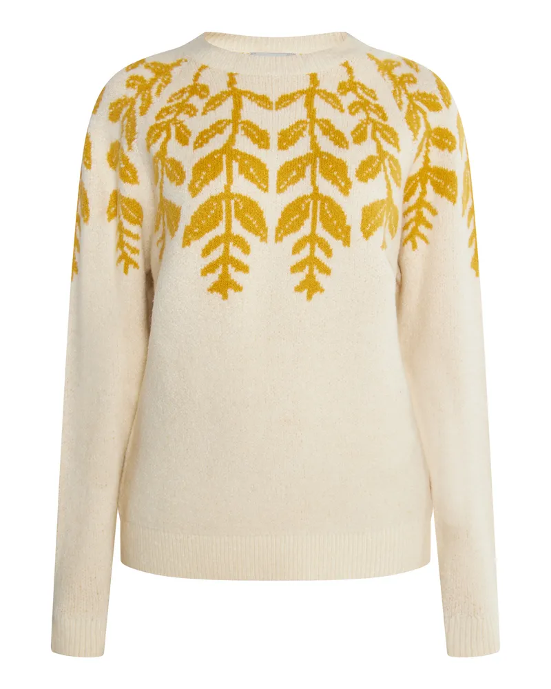 Usha Strickpullover Damen Creme Mehrfarbig Creme