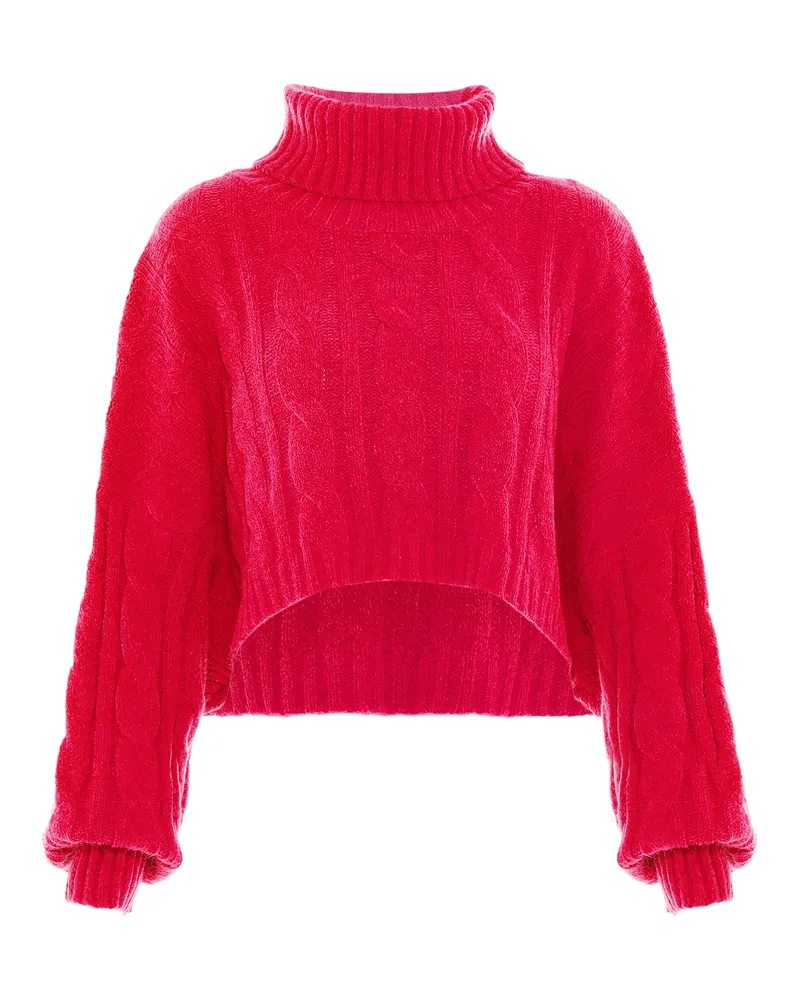 My Mo Rollkragenpullover Damen Rosa Rosa