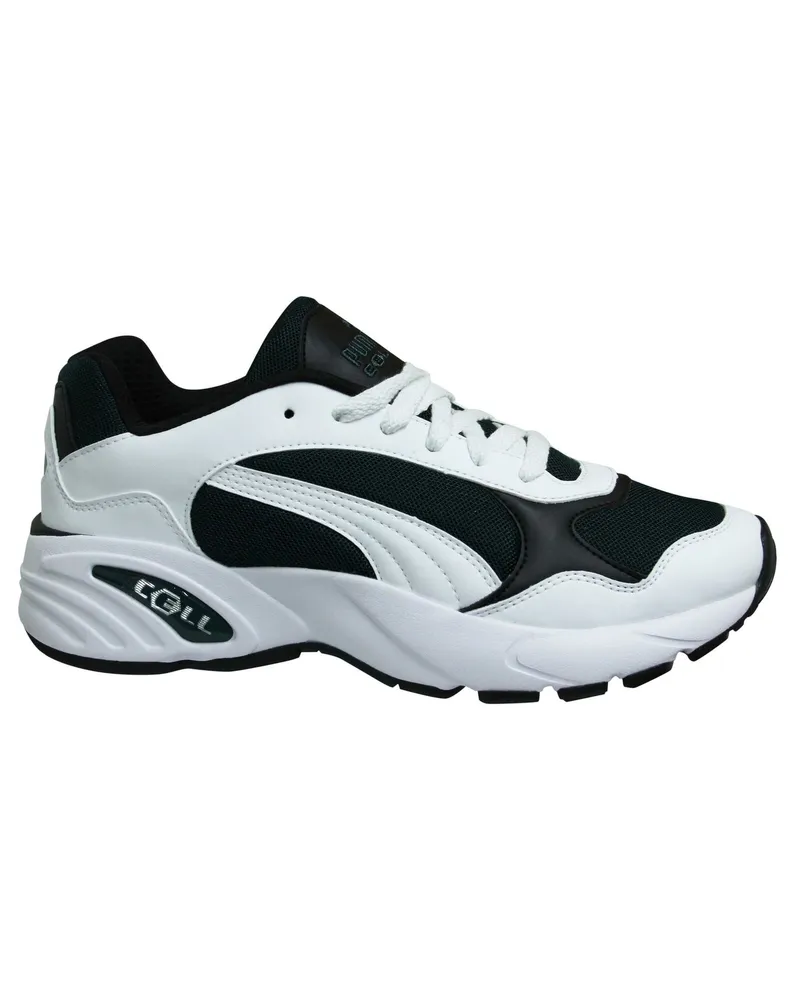 Puma Cell Viper Herren -Trainer Lowweißgrüner lässig Schnürschuhe 369505 01 Weiß