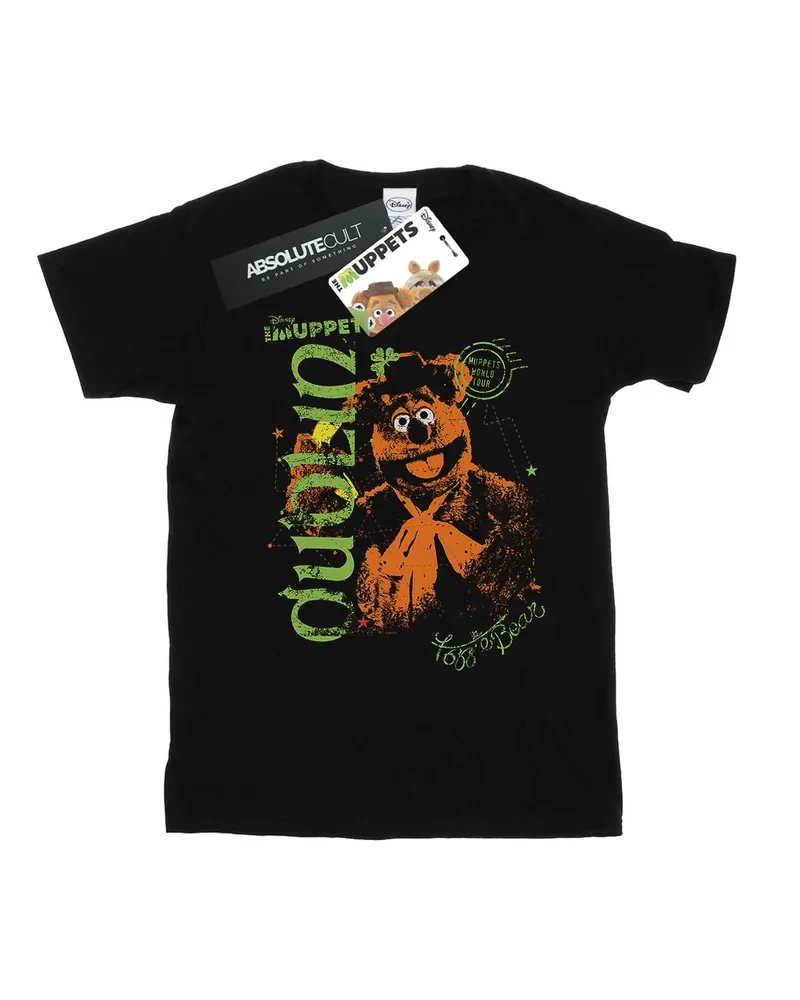 Disney The Muppets Fozzie Bear In Dublin" T-Shirt für Herren (Schwarz Schwarz