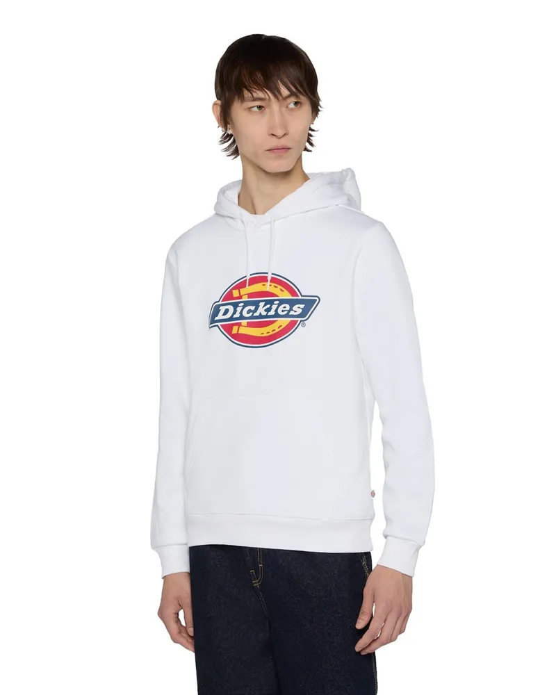 Dickies Icon Logo Polyester Unisex Erwachsene Weiß Kapuzenpullover Weiß