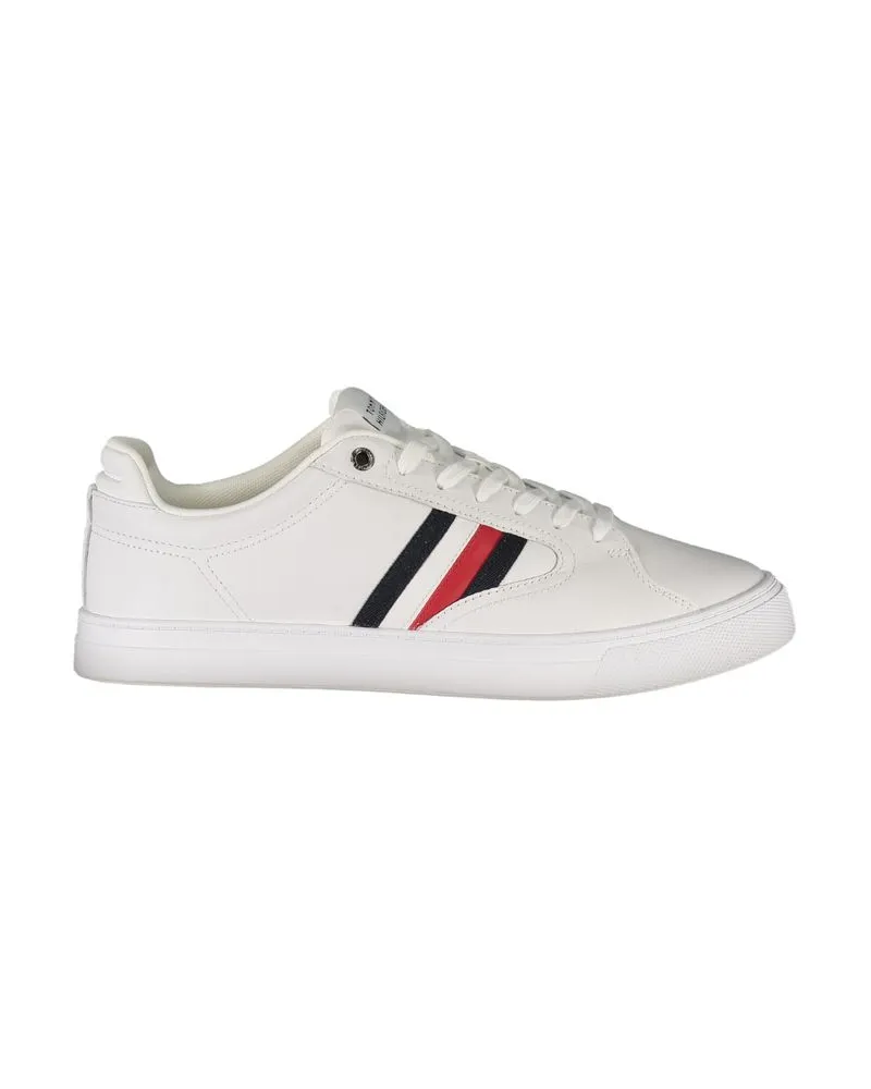 Tommy Hilfiger Bianco Leder Herren Sneaker Weiß