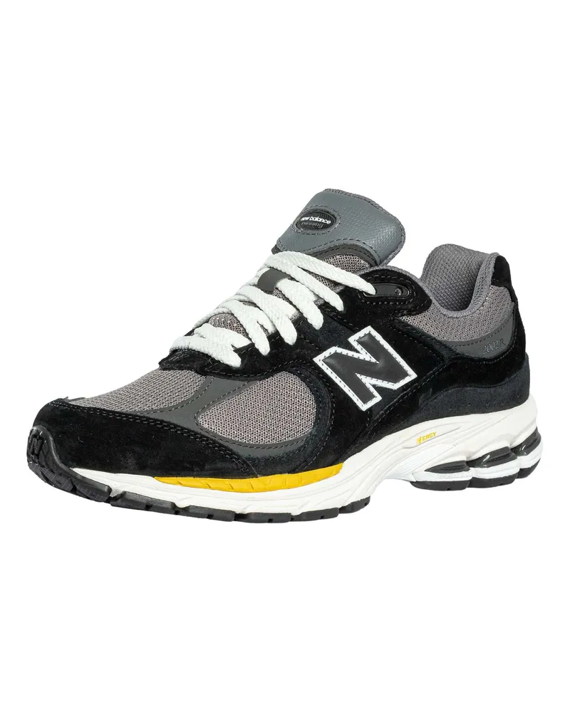 New Balance 2002 Wildleder-Sneaker - Schwarz Schwarz