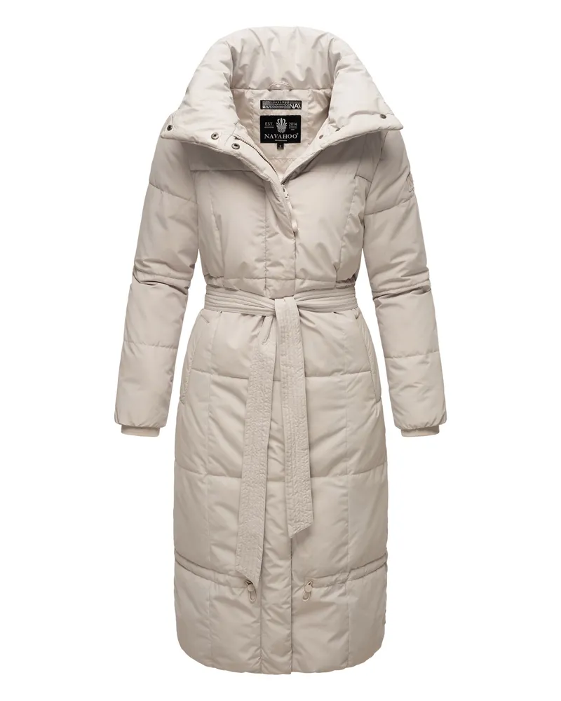 NAVAHOO Marikoo Damen Winterjacke Mirenaa – Lang & Elegant Warm Grau