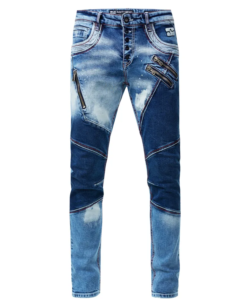 Rusty Neal Jeans Hose "URUMA" Slim Fit (THE EXTRAORDINARY Blau