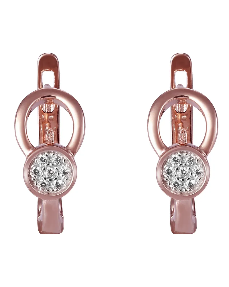 Orphelia Ambra' Creolen für Damen, 925er Sterlingsilber, Rosé ZO-7439 Rosé