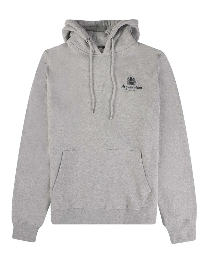Aquascutum Active Kapuzenpullover mit kleinem Logo - Grau Grau