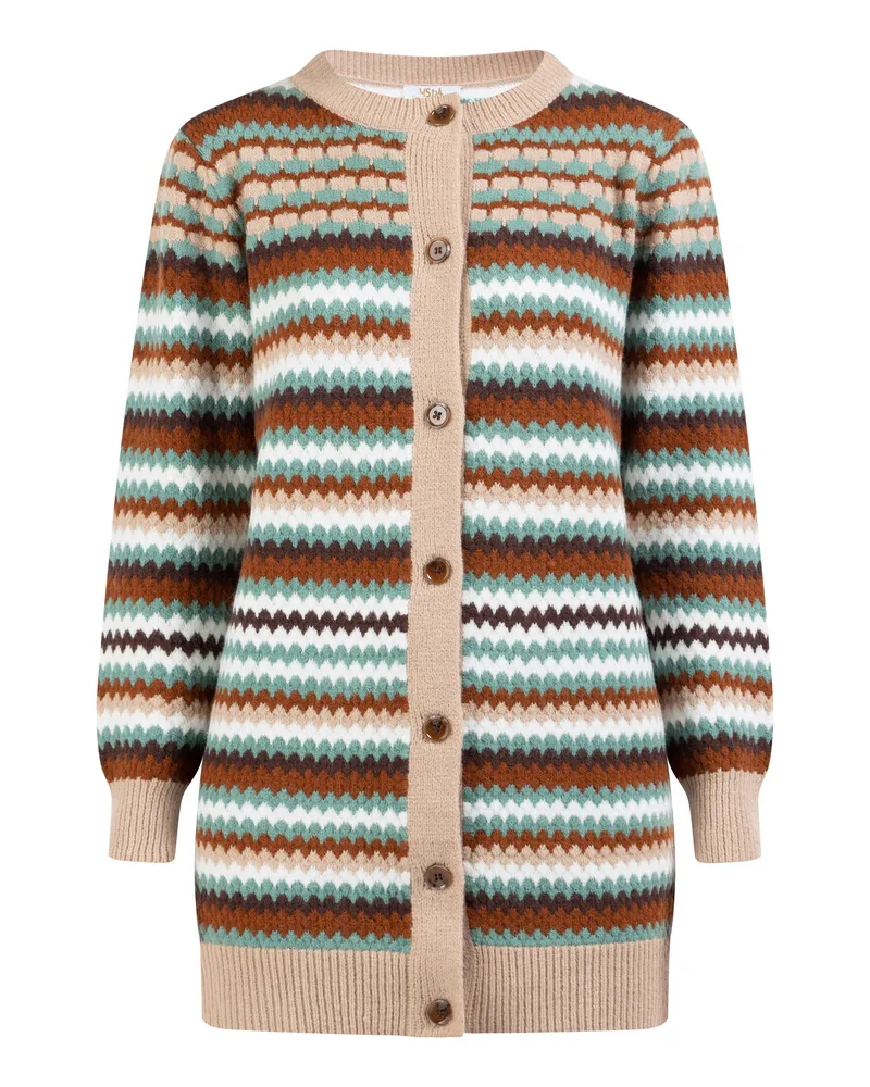 Usha FESTIVAL Cardigan femme avec boutons rakata Mehrfarbig