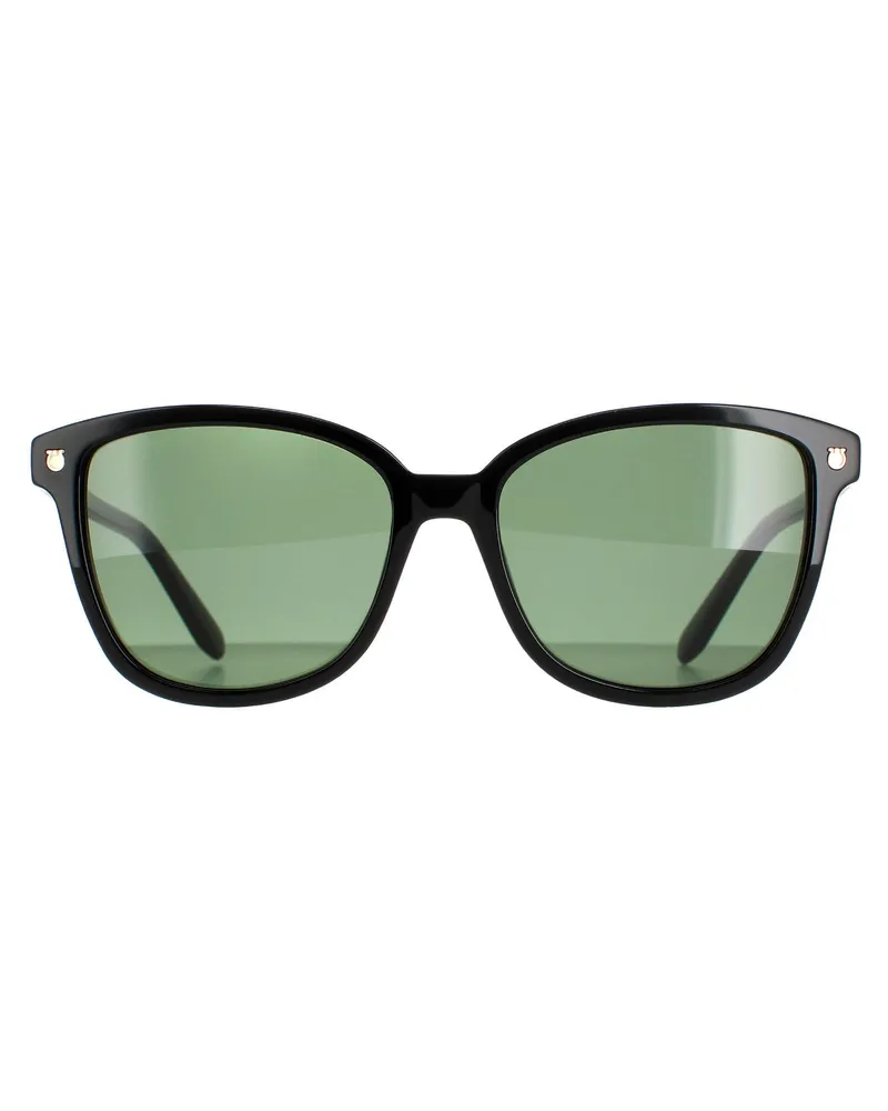 Ferragamo Square Damen Schwarz Grün SF815S Schwarz