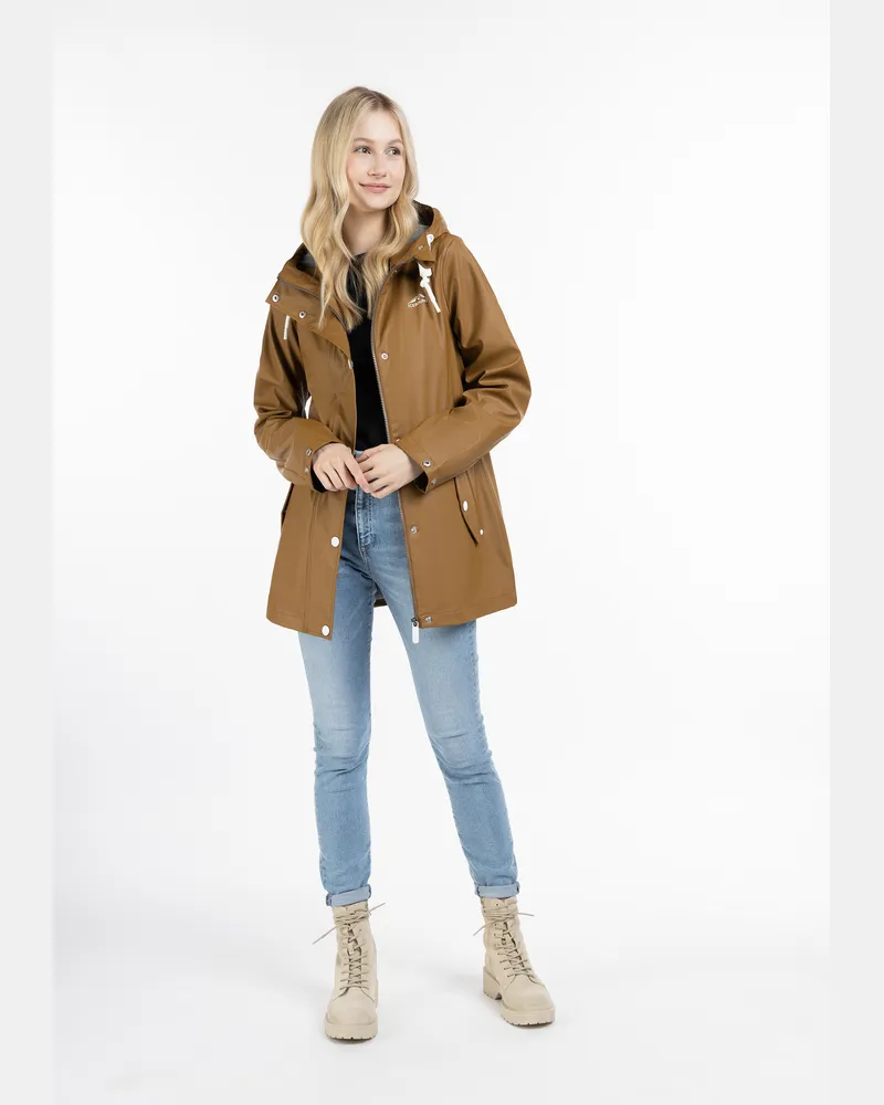 IceBound Regenjacke Damen Dunkelsand Sand