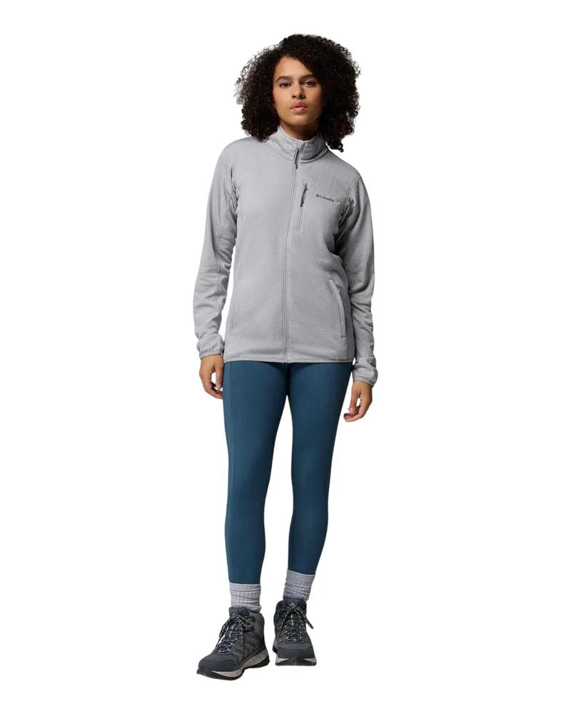 Columbia Sportswear Company Hike" Fleecejacke für Damen, Durchgehender Reißverschluss (Grau Grau