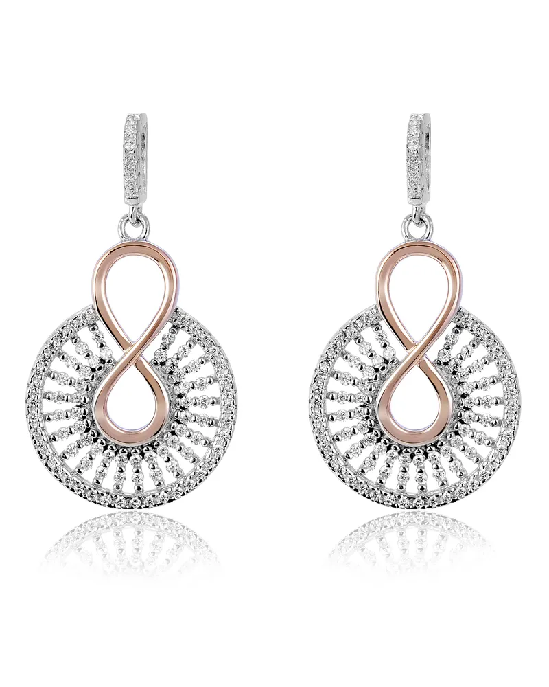 Orphelia Frida' Tropfenohrringe aus 925er Sterlingsilber für Damen - Silber/Rosé ZO-7437 Silber