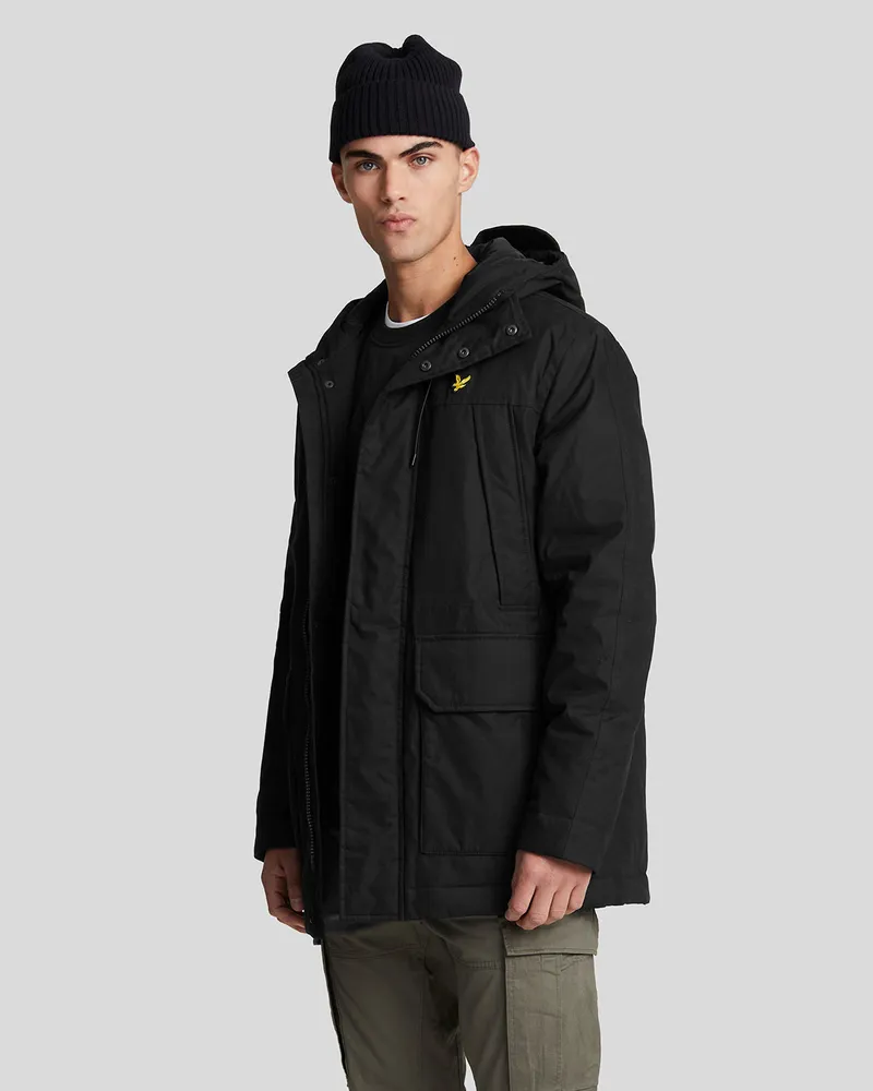Lyle & Scott Microfleece-Parka - Schwarz Schwarz