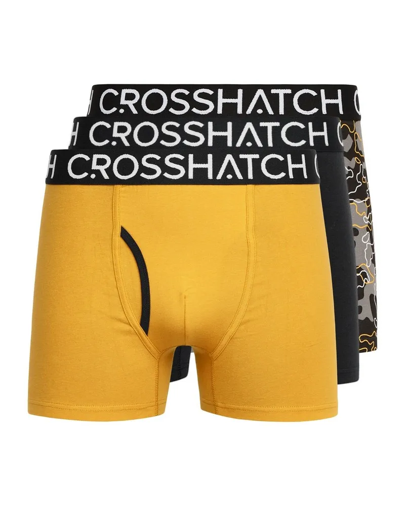 CrossHatch Lynol" Boxershorts für Herren (3er-Pack) (Gelb Gelb