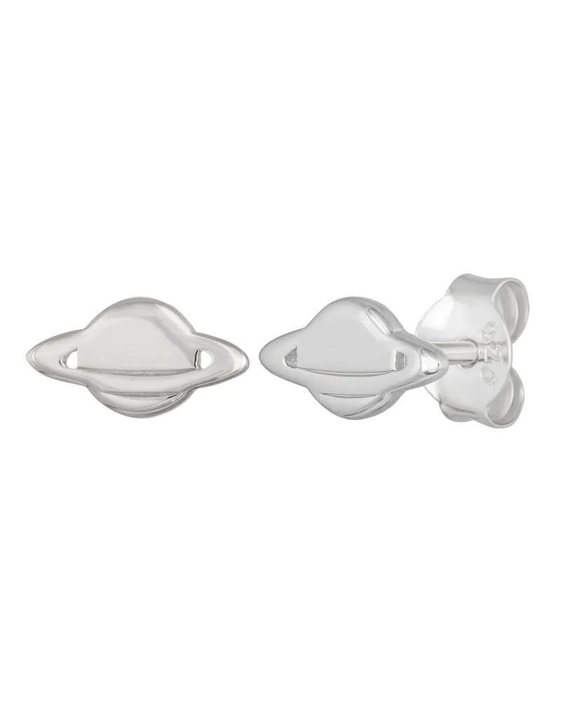cai Ohrstecker 925 Sterling, rhodiniert, Motiv Planet Saturn - Silber Silber