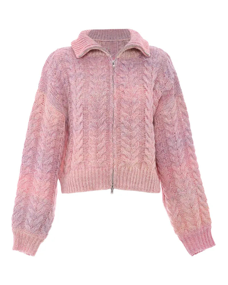 My Mo Strickjacke Damen Regenbogen Mehrfarbig