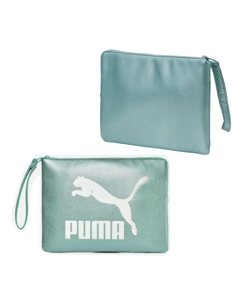 Puma Damen Prime Metallic Aqua Clutch Blau
