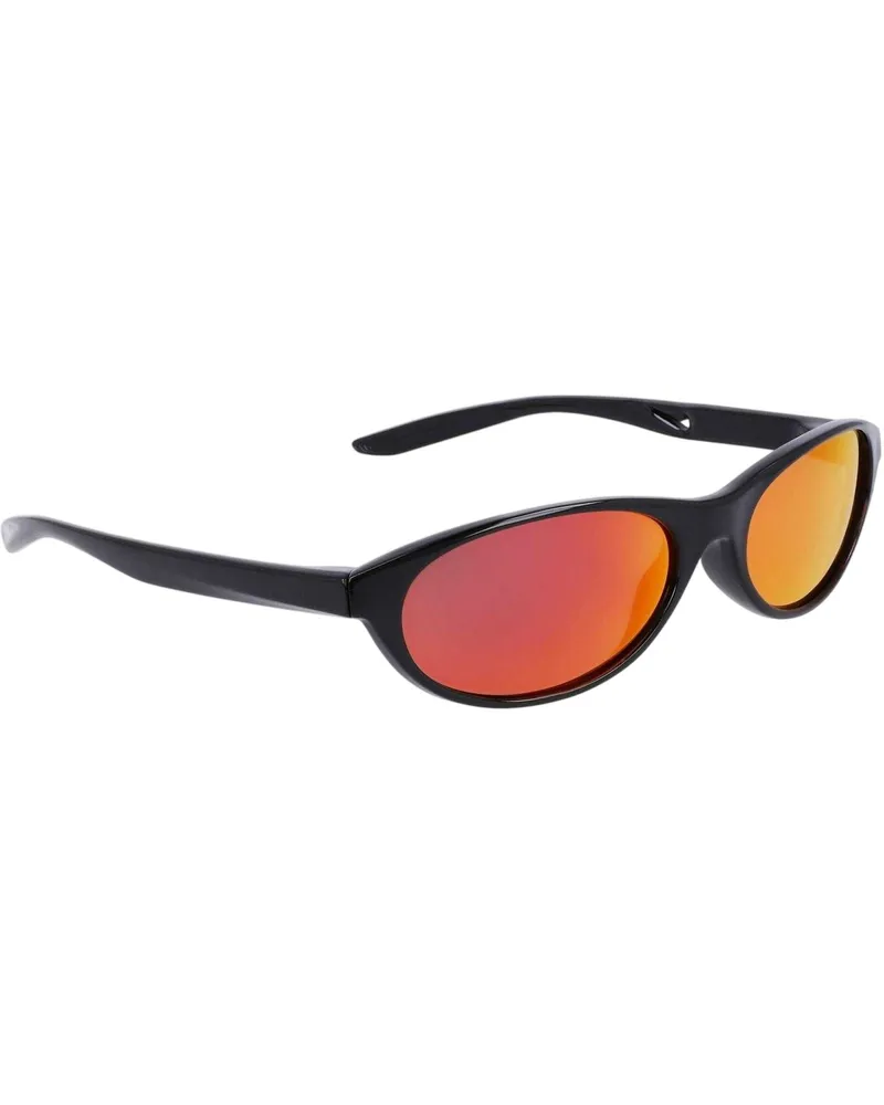Nike Oval-Sonnenbrille für Herren/Damen Unisex (Schwarz/Rot Schwarz