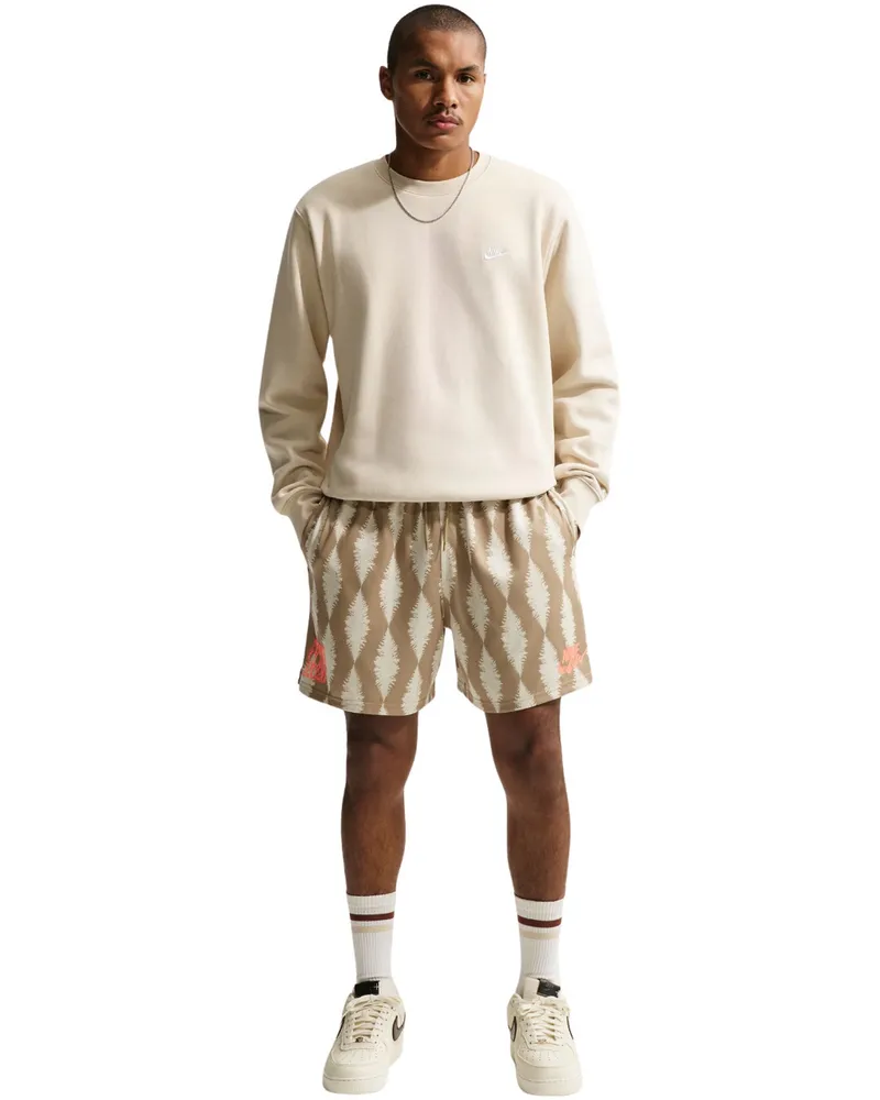 Nike Club" Sweatshirt für Herren, Rundhalsausschnitt (Helles Khaki/Weiß Beige