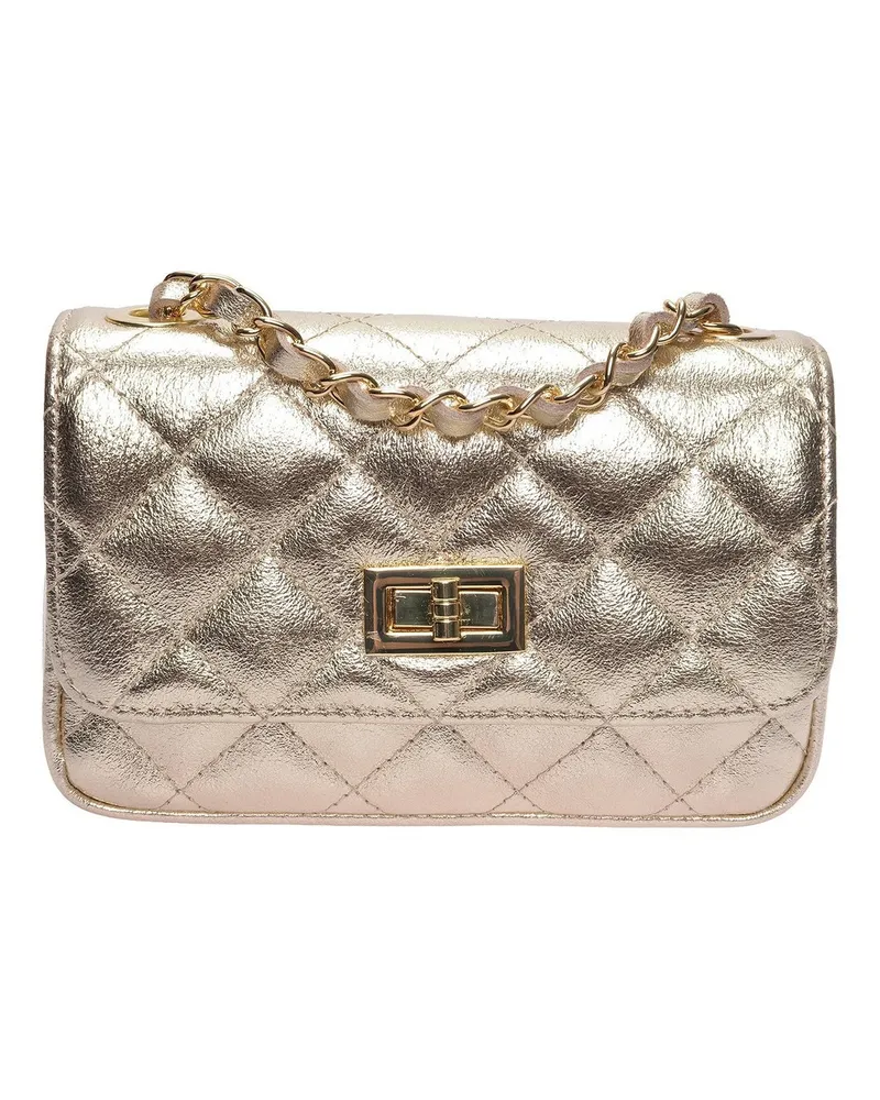 Luisa Vannini Gold Rindsledertasche Gold