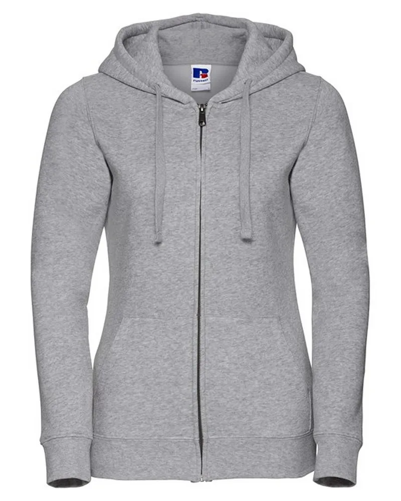 Russell Athletic Russell - "Authentic" Hoodie mit durchgehendem Reißverschluss für Damen (Hellgrau Grau
