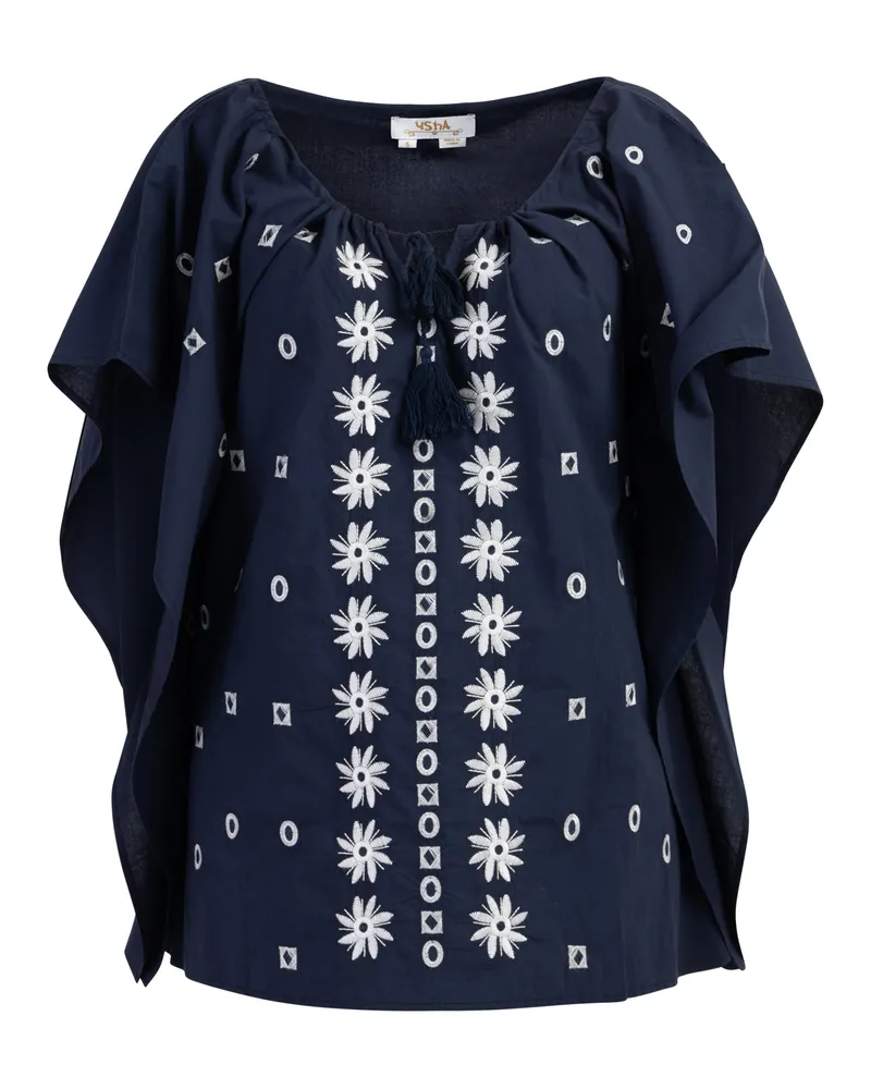 Usha Poncho für Damen - Marineblau Marineblau