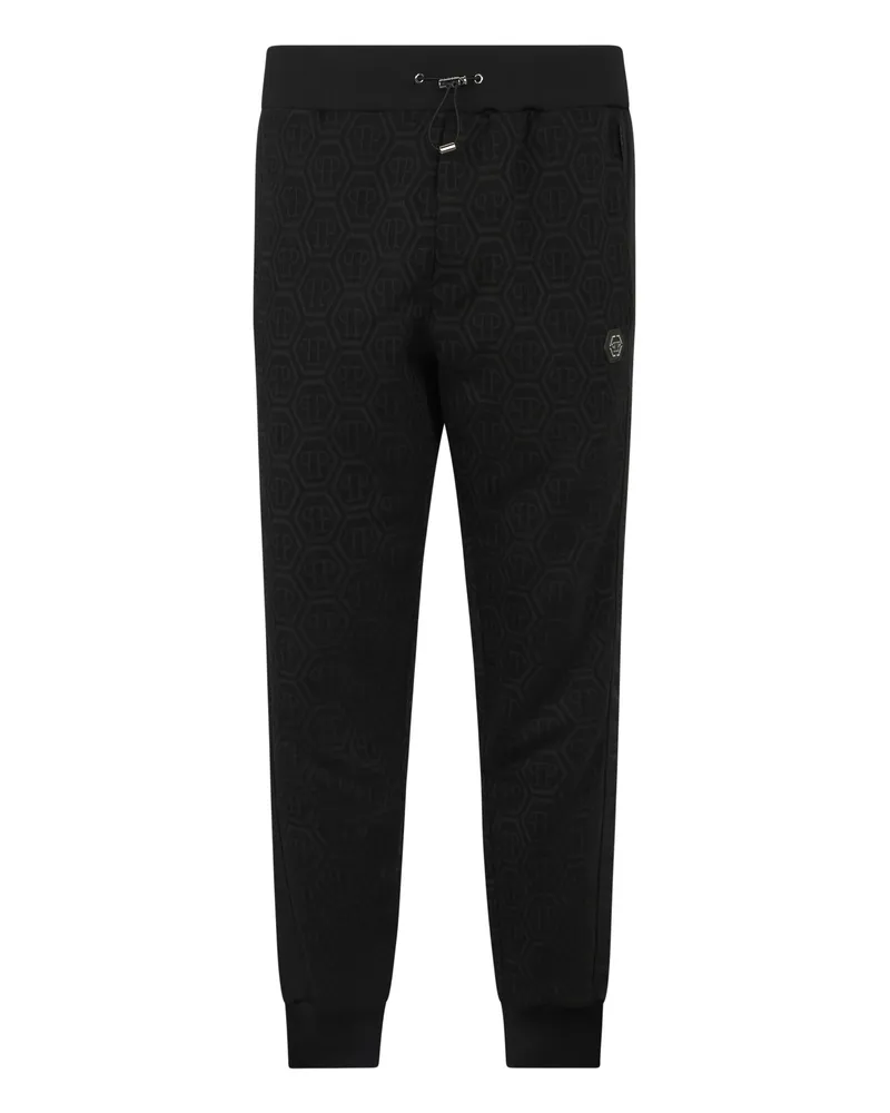 Philipp Plein Composed Jogger Pants Monogram - Schwarz Schwarz