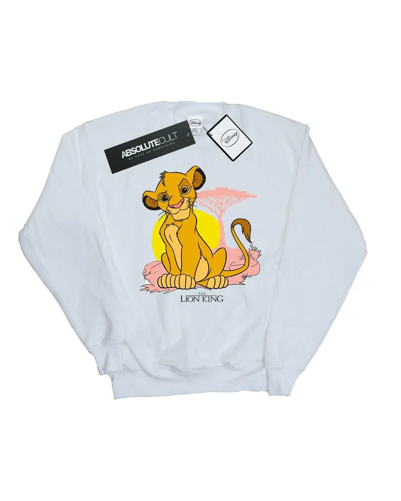 Disney Damen/Damen König der Löwen Simba Pastell Sweatshirt (Weiß Weiß