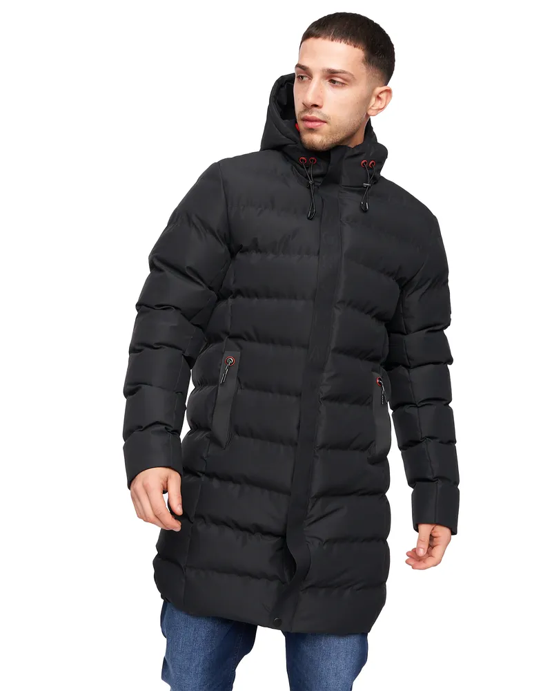 CrossHatch Longkamp" Jacke für Herren (Schwarz Schwarz