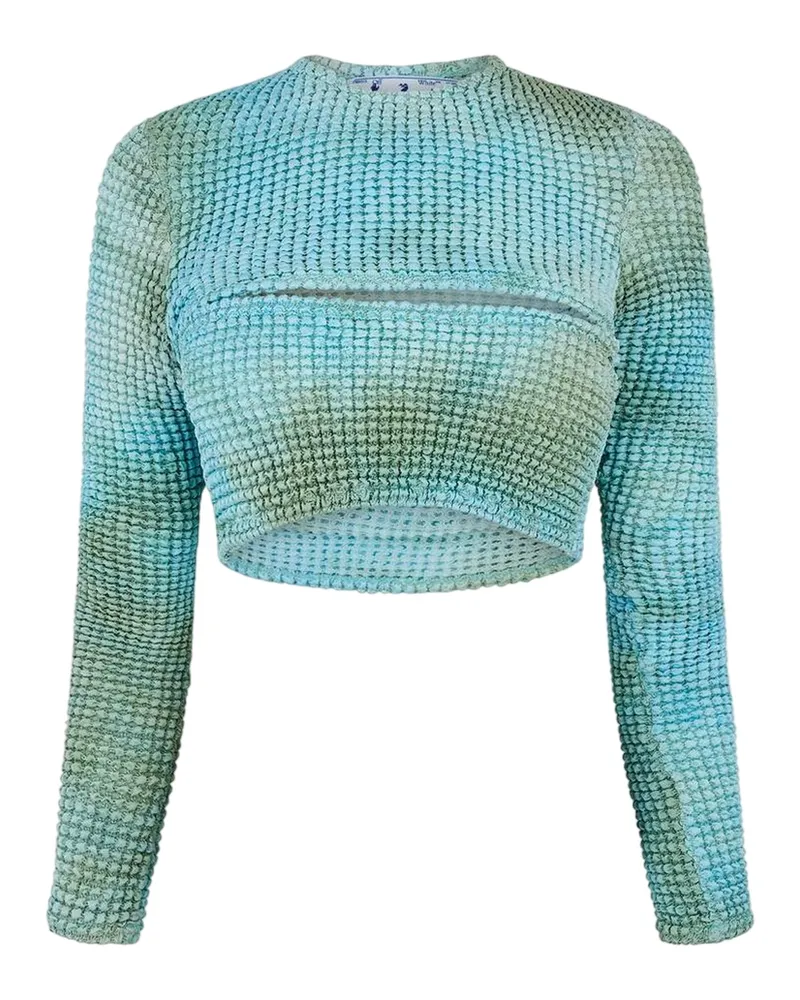 OFF-WHITE Off White - Kurzes Top für Damen, Ausschnitt (Blau Blau