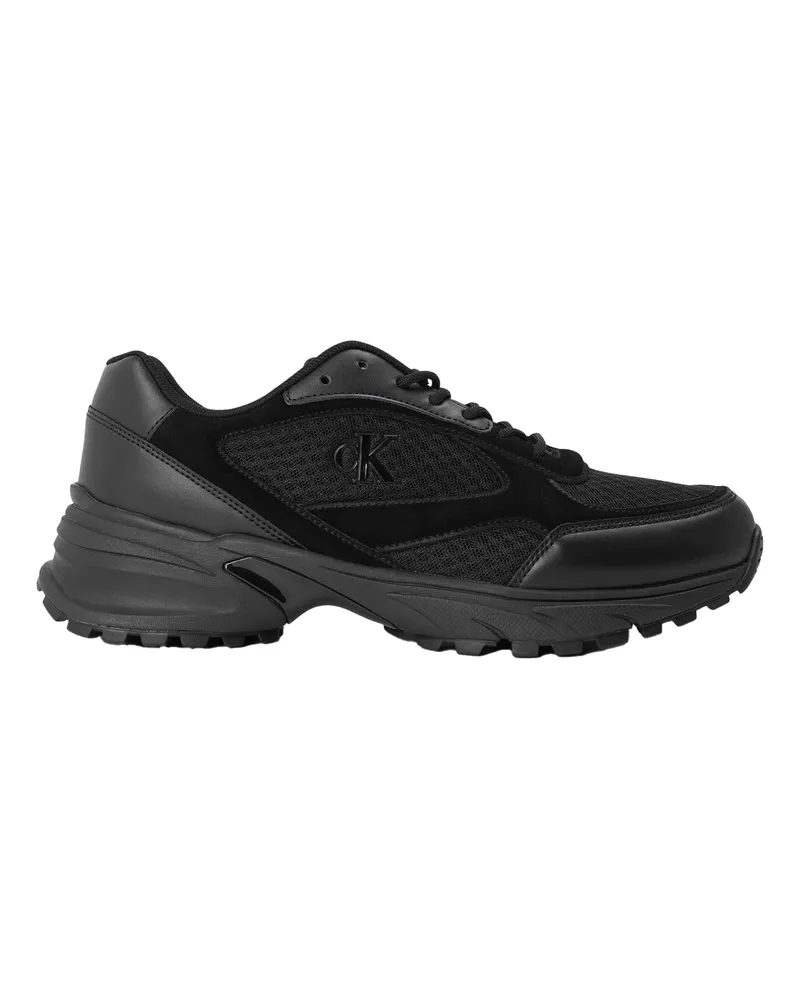 Calvin Klein Hike Runner" Sneaker für Herren, Leder (Dreifaches Schwarz Schwarz