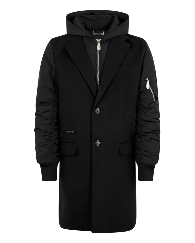 Philipp Plein Coat Long Schwarz