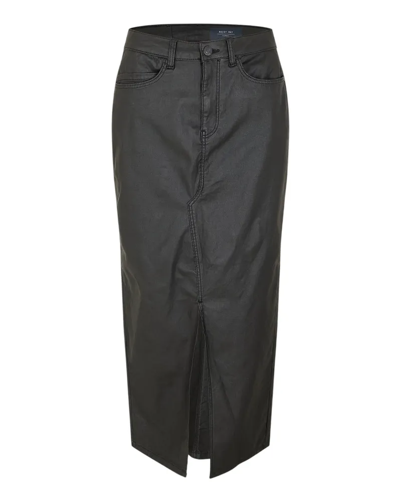 Noisy may Langer Rock für Damen, Beschichtet, Regulär (Schwarz Schwarz