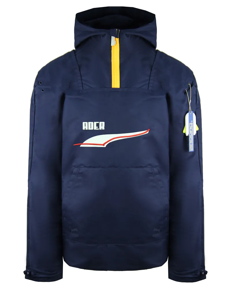 Puma X -Aderfehler Langhülle mit Kapuze -Marine -Herren Windbrecher 595535 06 Marineblau