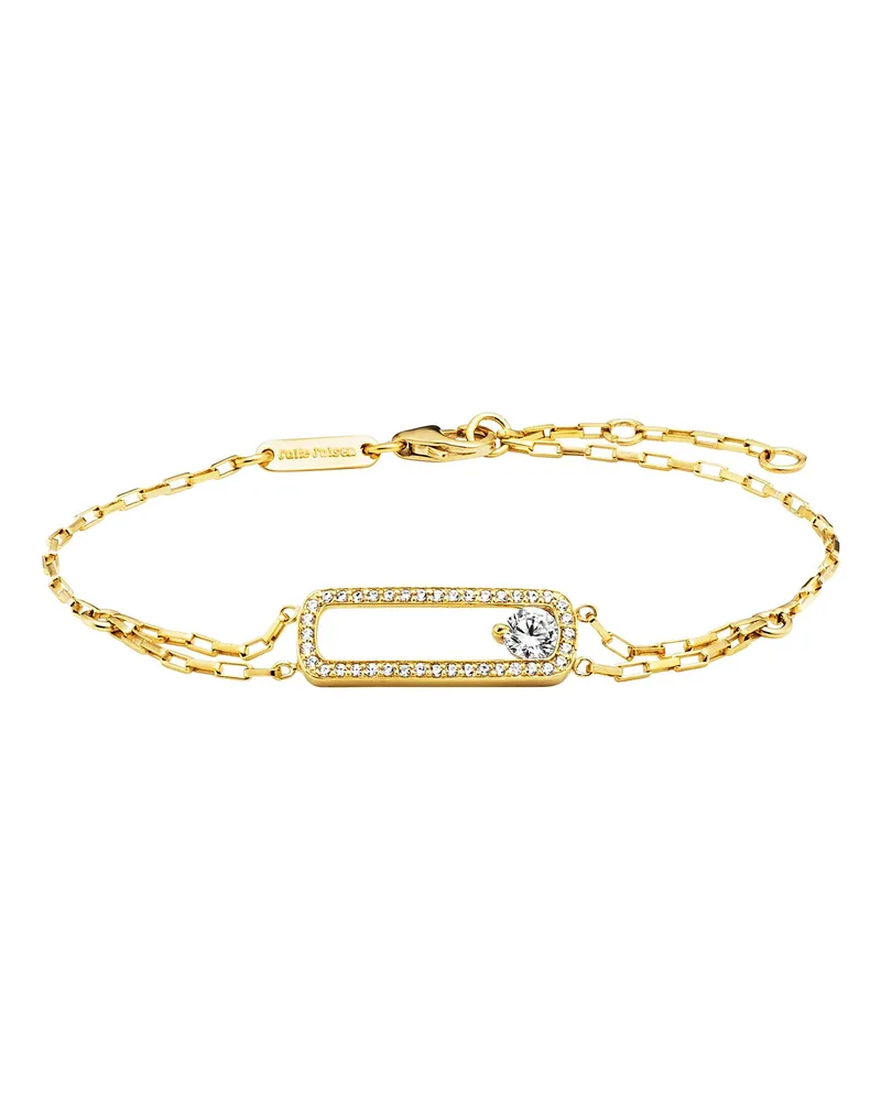 Julie Julsen Armband 925/- Sterling Silber vergoldet  41 Zirkonia Gold