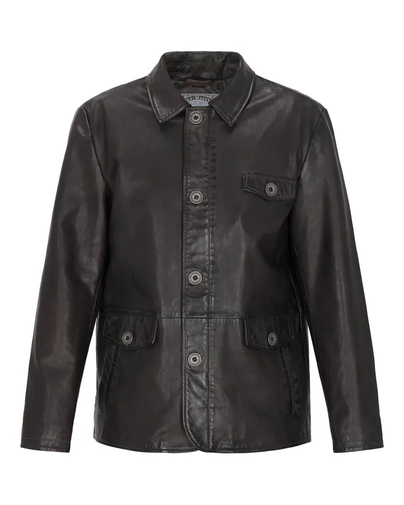 DreiMaster Lederjacke Männer dunkelbraun Dunkelbraun