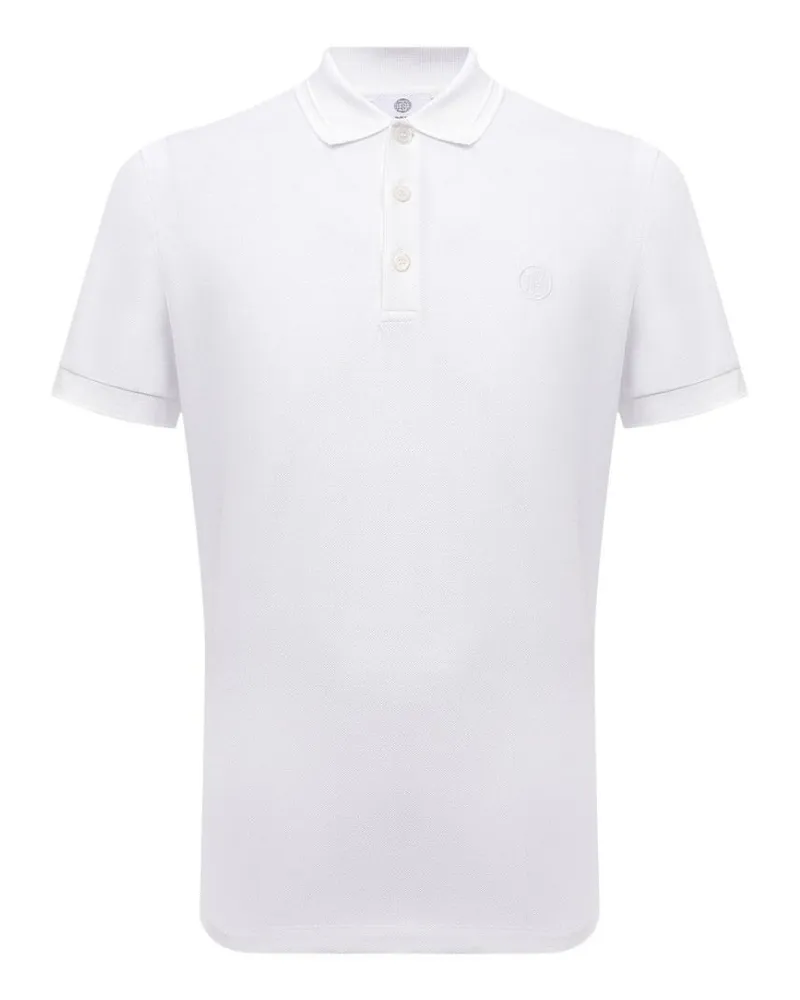 Burberry Poloshirt mit Monogrammstickerei - Weiß Weiß