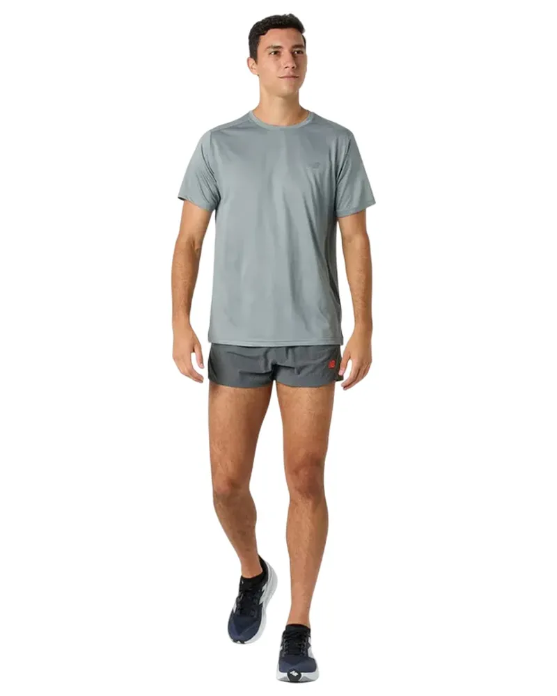 New Balance Race Day" Laufshorts für Herren (Grau/Rot Grau