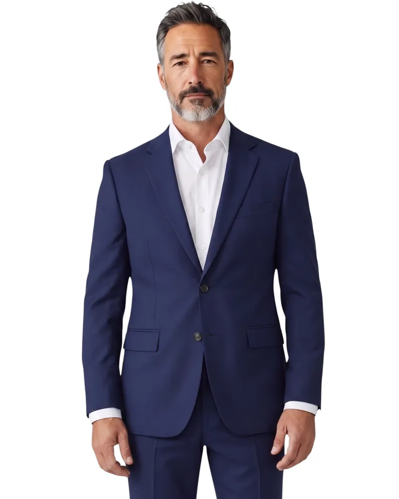 Paul Andrew Herren-Blazer in Marineblau, tailliert, formell - Belmount Marineblau