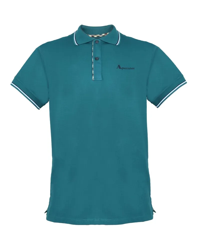 Aquascutum Grünes Poloshirt mit Spitzenkragen Grün