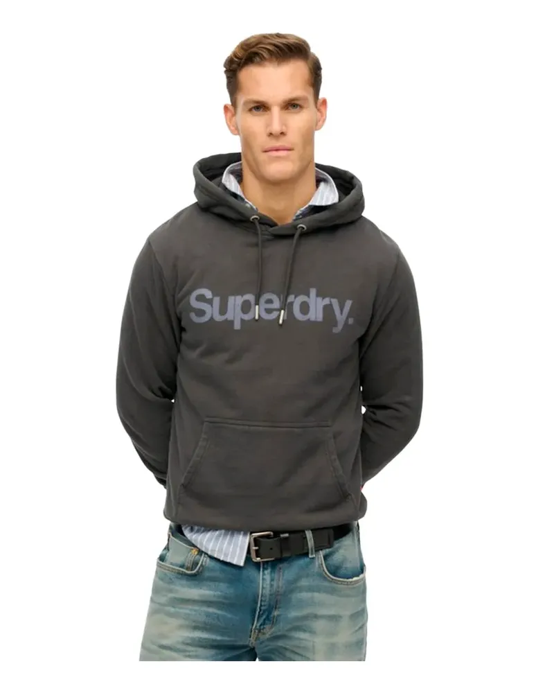 Superdry. Herren Core Logo City Sweatshirt Schwarz