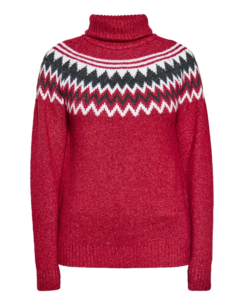 Usha Strickpullover Damen Dunkelrot Mehrfarbig Dunkelrot