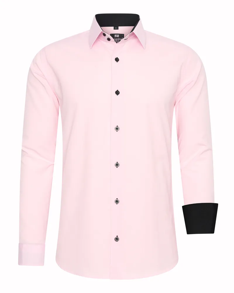 Rusty Neal Overhemd Slim Fit  Rosa Rosa