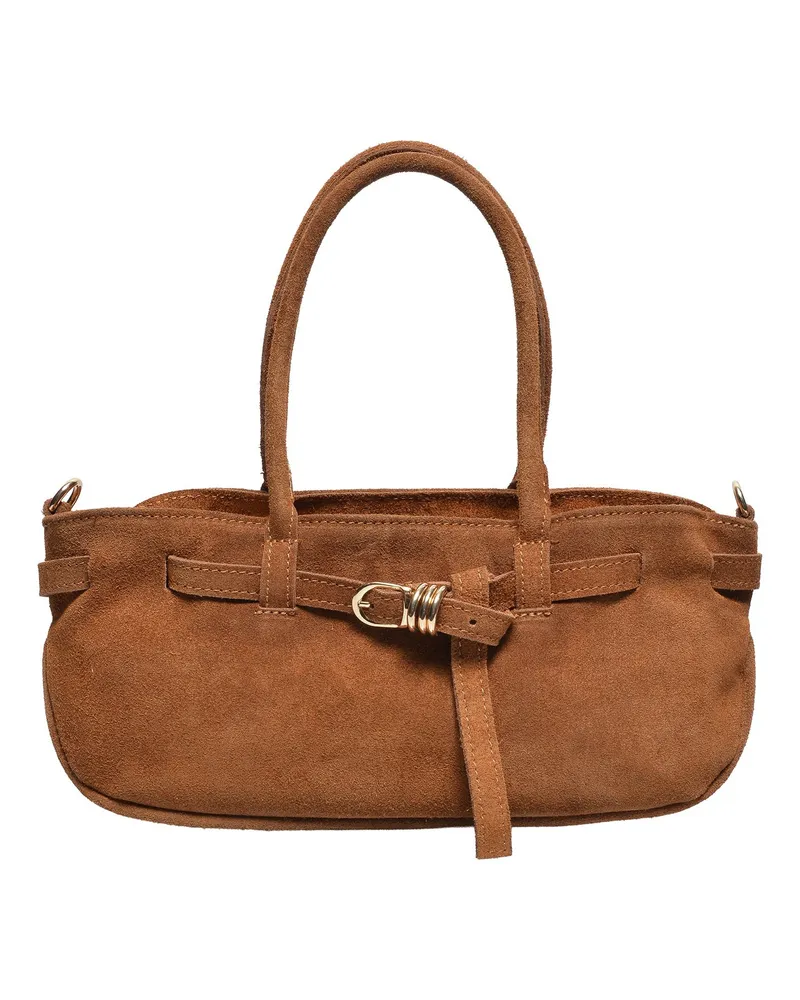 Luisa Vannini COGNAC Rindsledertasche Braun